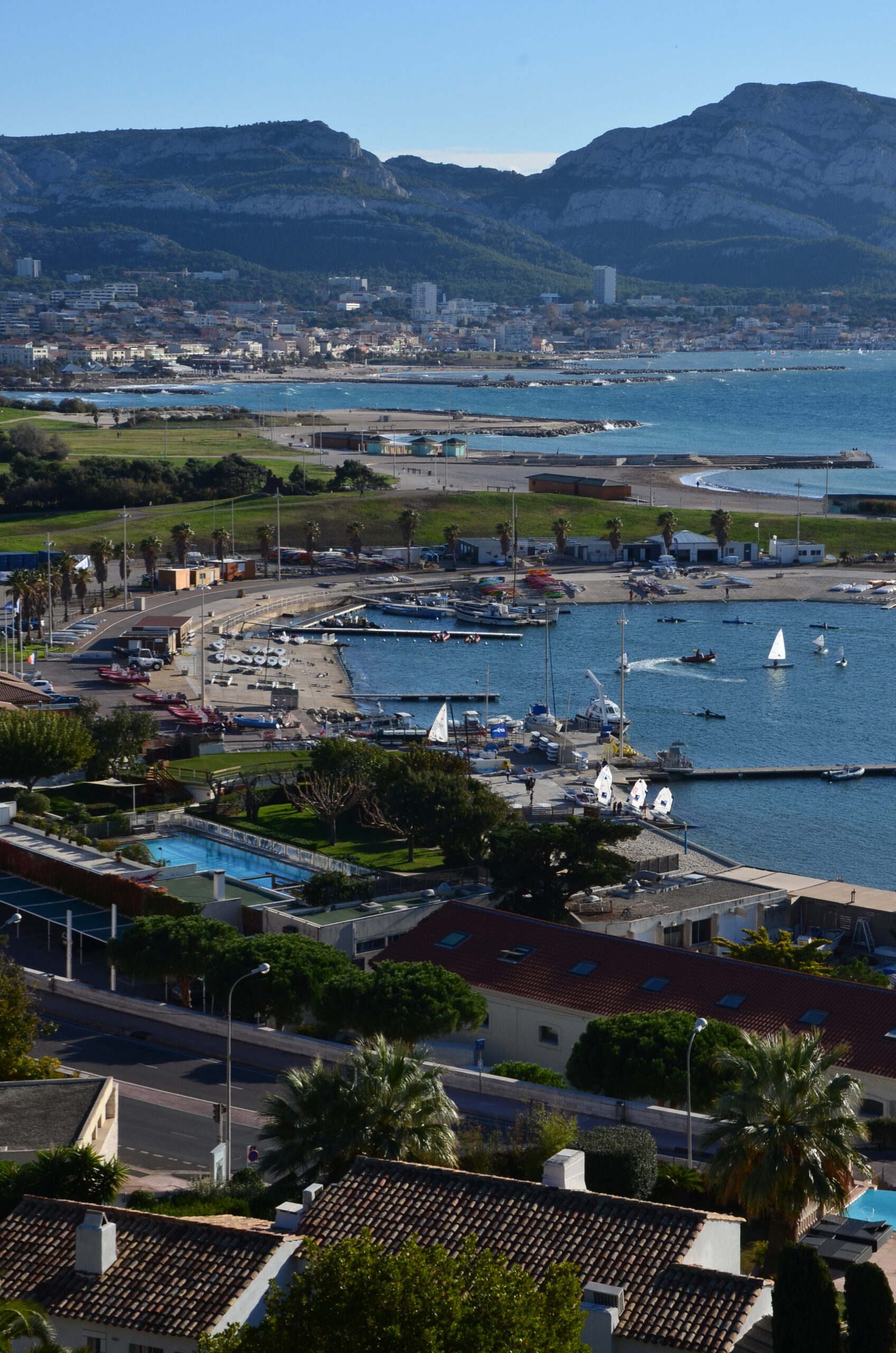 Les plages du Prado vues depuis le Parc Talabot