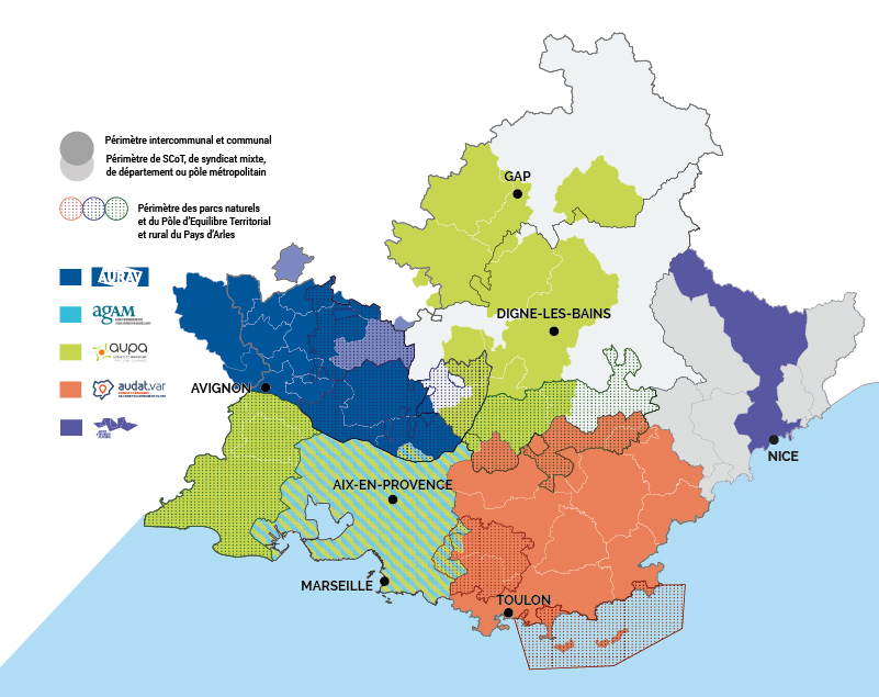 Carte UrbaSud réseau des agences